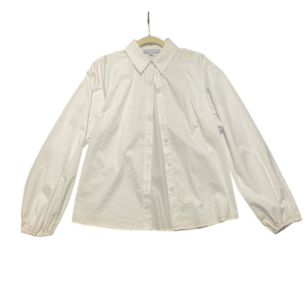 Antonio Melani Puff sleeve White Button Up Blouse